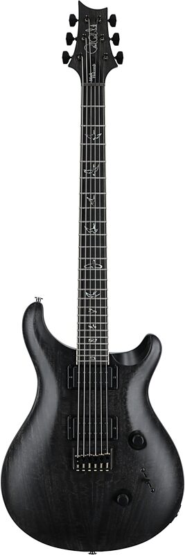 open zoom image for PRS Paul Reed Smith Mark Holcomb Wraparound Electric Guitar (with Case), Gray Black, with Stained Binding, Full Straight Front