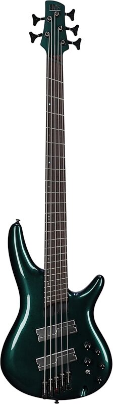 open zoom image for Ibanez Bass Workshop SRMS725 Multi Scale Bass Guitar, Blue Chameleon, Full Straight Front