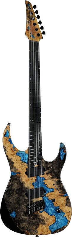 open zoom image for Legator Ninja 6 X Multi-Scale Guitar, Caribbean Blue, Open Box (Very Good), Full Straight Front