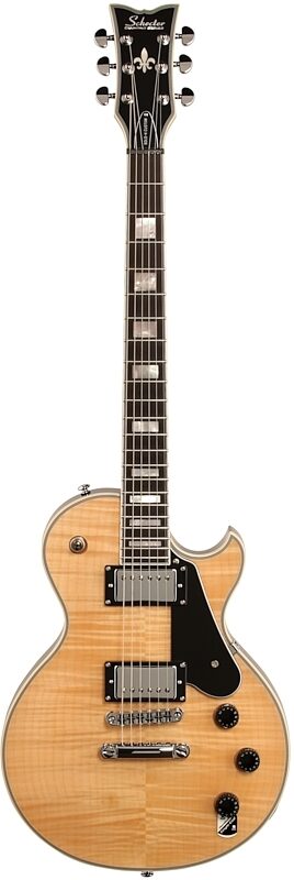 open zoom image for Schecter Solo II Custom Electric Guitar, Gloss Natural, Chrome Hardware, Full Straight Front