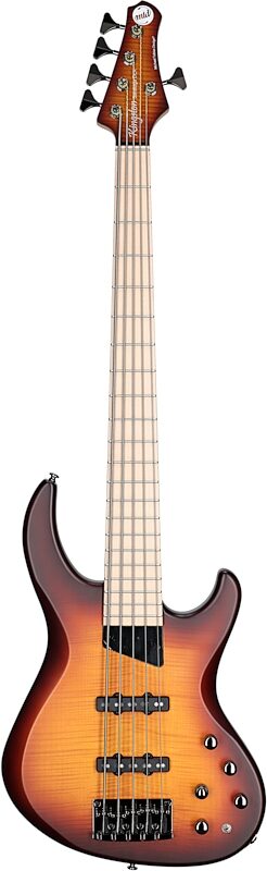 open zoom image for MTD Kingston Saratoga Deluxe 5 Electric Bass, 5-String (with Maple Fingerboard), Deep Cherry Burst, Full Straight Front
