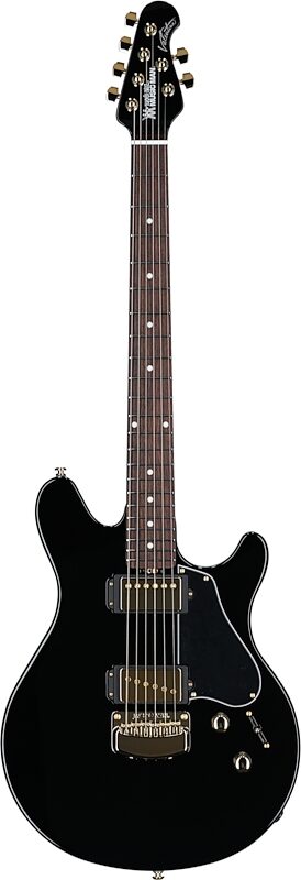 open zoom image for Ernie Ball Music Man Valentine Electric Guitar, Gloss Black, Rosewood Fretboard, Full Straight Front
