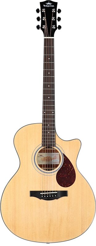 open zoom image for Kepma GA2-232 Acoustic Guitar (with Gig Bag), Natural, Full Straight Front