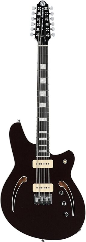 open zoom image for Reverend Airwave 12 Electric Guitar, 12-String, Metallic Bordeaux, Full Straight Front