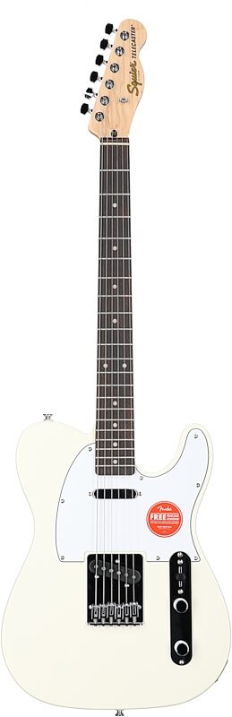 open zoom image for Squier Affinity Telecaster Electric Guitar, Laurel Fingerboard, Olympic White, Full Straight Front
