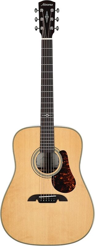 open zoom image for Alvarez MD70 Masterworks Herringbone Dreadnought Acoustic Guitar (with Gig Bag), New, Full Straight Front