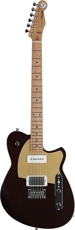 open zoom image for Reverend Charger H90 Electric Guitar, Metallic Bordeaux, Full Straight Front