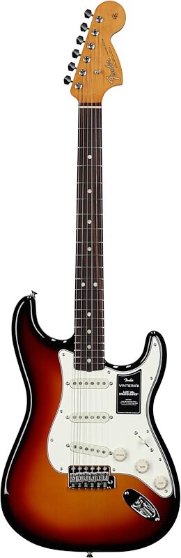 open zoom image for Fender Vintera III Late 60s Stratocaster Electric Guitar (with Gig Bag), 3-Color Sunburst, Rosewood Fretboard, Full Straight Front