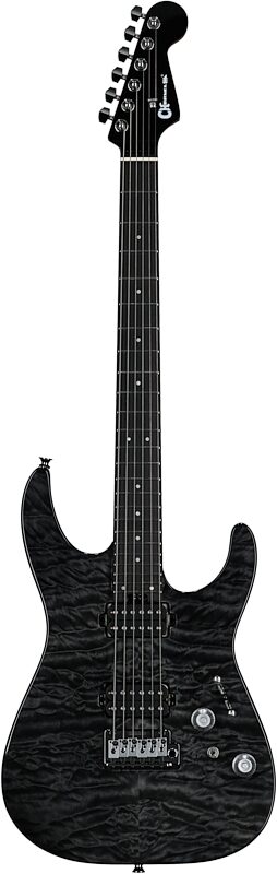 open zoom image for Charvel Pro-Mod Plus DK24 HH 2PT Electric Guitar, with Ebony Fingerboard (and Case), Midnight Ocean, Full Straight Front