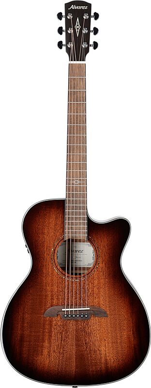 open zoom image for Alvarez AF66CE Folk Acoustic-Electric Guitar, Shadowburst, Full Straight Front