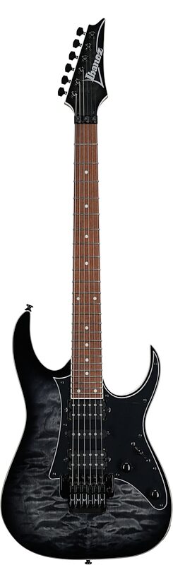 open zoom image for Ibanez RG450QMB Electric Guitar, Transparent Gray Burst, Full Straight Front