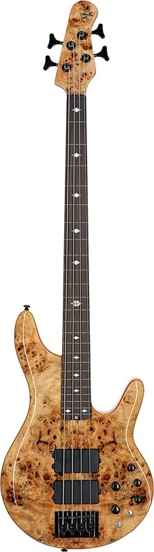 open zoom image for Michael Kelly Pinnacle 4 Electric Bass, Natural Burl, Full Straight Front