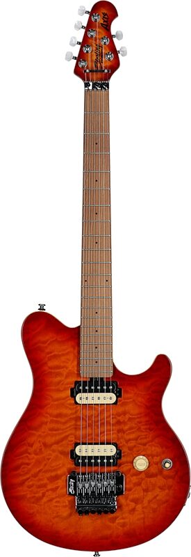 open zoom image for Sterling by Music Man Axis AX50QM Electric Guitar, Lava Burst, Roasted Maple Fretboard, Full Straight Front