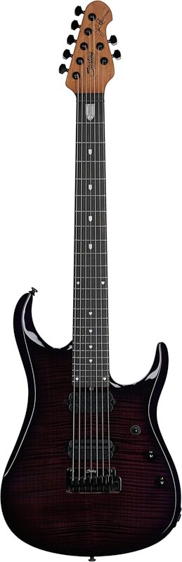 open zoom image for Sterling by Music Man JP157 DiMarzio Electric Guitar, Purple Nebula, Ebony Fretboard, Full Straight Front