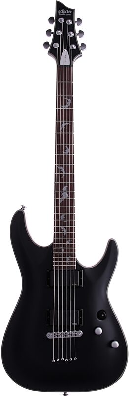 open zoom image for Schecter Damien Platinum 6 Electric Guitar, Satin Black, Full Straight Front