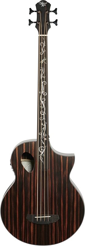 open zoom image for Michael Kelly Dragonfly 4 Port Acoustic-Electric Bass Guitar, Ovangkol Fretless Fingerboard, Java, Full Straight Front