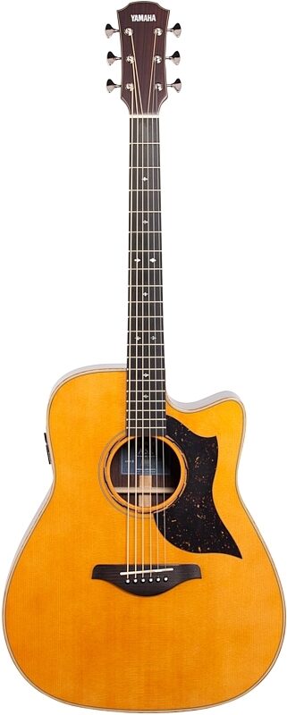 open zoom image for Yamaha A5R Dreadnought Acoustic-Electric Guitar (with Case), Vintage Natural, Full Straight Front