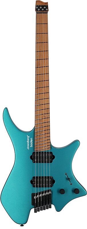 open zoom image for Strandberg Boden Standard Series N2.6 Electric Guitar (with Gig Bag), Transparent Teal Metallic, Open Box (Very Good), Full Straight Front