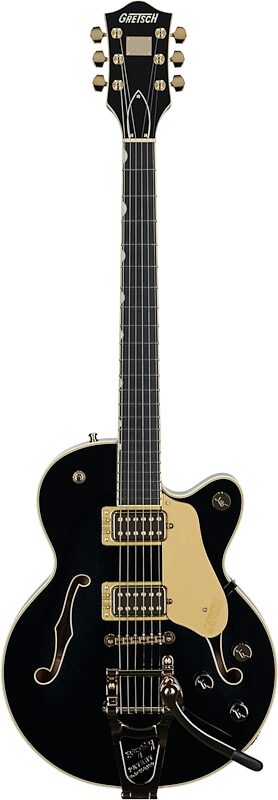 open zoom image for Gretsch Professional Collection Broadkaster Jr LX Center Block SC Electric Guitar, Midnight Sapphire, Full Straight Front