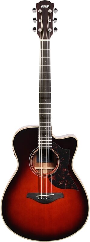 open zoom image for Yamaha AC3M ARE Acoustic-Electric Guitar (with Gig Bag), Tobacco Brown Sunburst, Full Straight Front