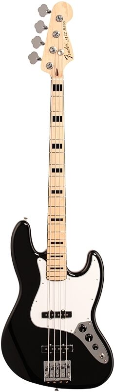 open zoom image for Fender Geddy Lee Jazz Electric Bass, with Maple Fingerboard, Black, Full Straight Front