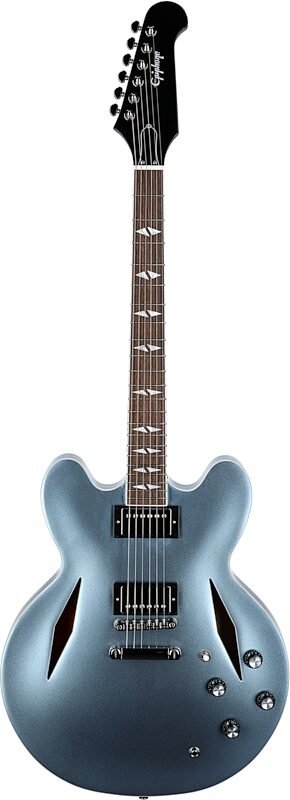 open zoom image for Epiphone Dave Grohl DG-335 Electric Guitar (with Case), Pelham Blue, with Case, Full Straight Front