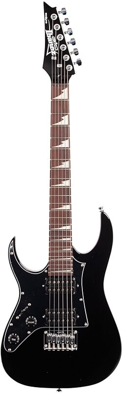 open zoom image for Ibanez GRGM21L Mikro Left-Handed Electric Guitar, Black Night, Full Straight Front