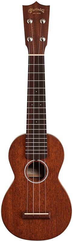 open zoom image for Martin S1 Soprano Ukulele (with Gig Bag), Natural, Full Straight Front