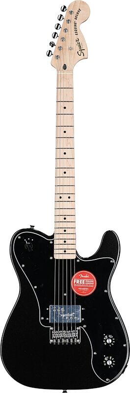 open zoom image for Squier Paranormal Esquire Deluxe Electric Guitar, Maple Fingerboard, Metallic Black, Full Straight Front