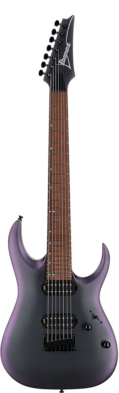 open zoom image for Ibanez RGA742EX Electric Guitar, Black Aurora Burst Matte, Full Straight Front