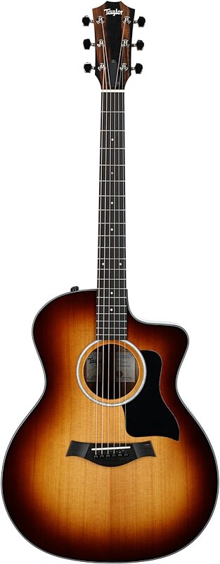 open zoom image for Taylor 214ce-K Plus Grand Auditorium Acoustic-Electric Guitar (with Aerocase), Shaded Edge Burst, Full Straight Front