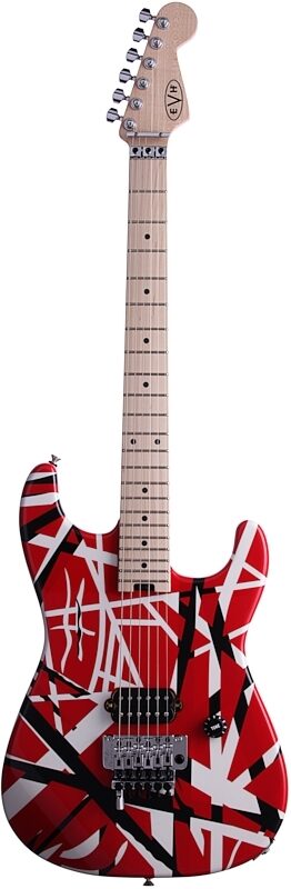 open zoom image for EVH Eddie Van Halen Striped Series Electric Guitar, Red, Black, and White, Full Straight Front