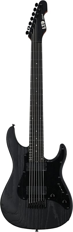 open zoom image for ESP LTD SN1007 Baritone Electric Guitar, Black Blast, Full Straight Front