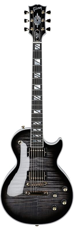 open zoom image for Gibson Les Paul Supreme AAA Figured Electric Guitar (with Case), Transparent Ebony Burst, Full Straight Front