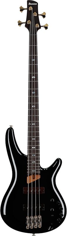 open zoom image for Ibanez SR3500 Prestige Electric Bass (with Case), Black, Full Straight Front