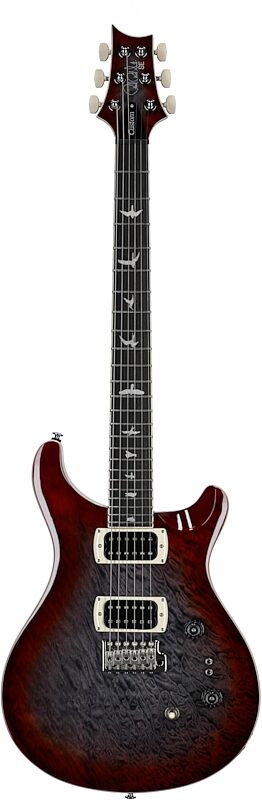 open zoom image for PRS Paul Reed Smith SE Custom 24-08 Quilt Electric Guitar, Charcoal Cherry Burst, Open Box (Very Good), Full Straight Front