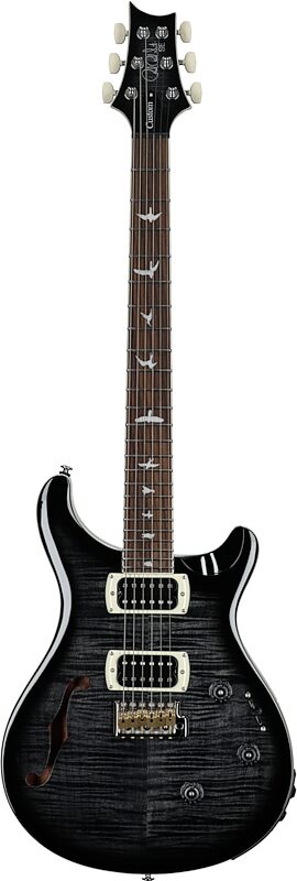 open zoom image for PRS Paul Reed Smith SE Custom 24 Semi-Hollowbody Piezo Electric Guitar (with Gig Bag), Charcoal Burst, Open Box (Very Good), Full Straight Front