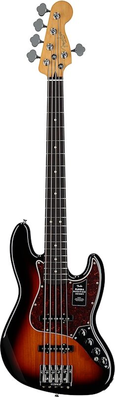 open zoom image for Fender Player II Modified Active Jazz V Electric Bass, 5-String, Rosewood Fingerboard (with Gig Bag), 3-Color Sunburst, Full Straight Front