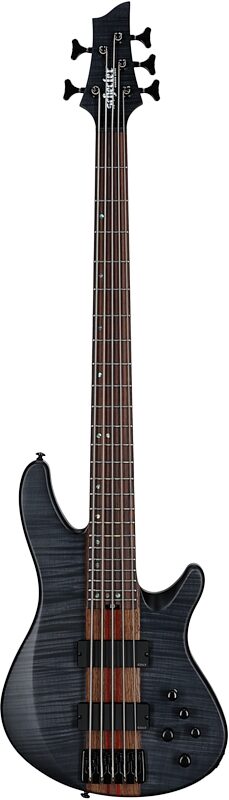 open zoom image for Schecter Charles Berthoud CB-5 Electric Bass, 5-String, See Thru Black, Full Straight Front