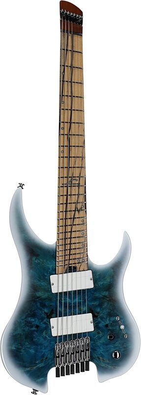 open zoom image for Legator Ghost 7 OD Multi-Scale Guitar, Arctic Blue, Full Straight Front
