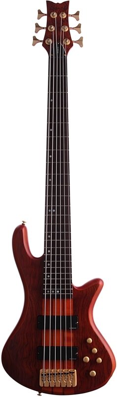open zoom image for Schecter Stiletto Studio-6 6-String Electric Bass, Honey Satin, Full Straight Front