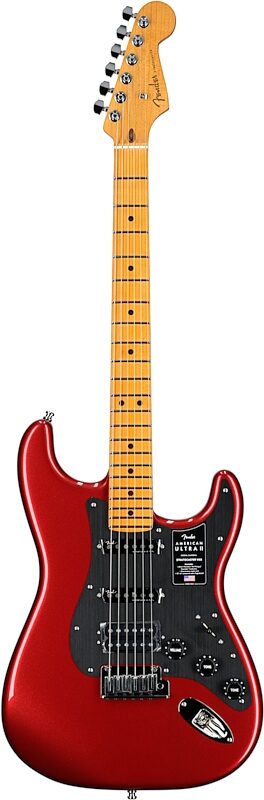 open zoom image for Fender American Ultra II Stratocaster HSS Electric Guitar, Maple Fingerboard (with Case), Sinister Red, Full Straight Front