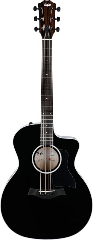 open zoom image for Taylor 214ce Plus Grand Auditorium Acoustic-Electric Guitar, Black, Black, Full Straight Front