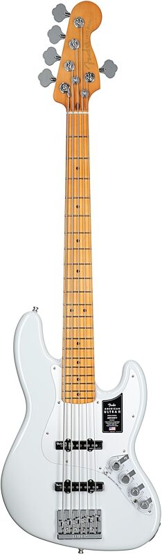 open zoom image for Fender American Ultra II Jazz V Electric Bass, 5-String, Maple Fingerboard (with Case), Avalanche, Full Straight Front
