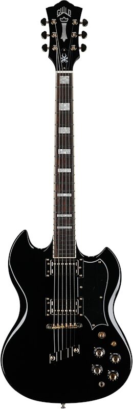 open zoom image for Guild S-100 Polara Kim Thayil Signature Electric Guitar, Black, Full Straight Front