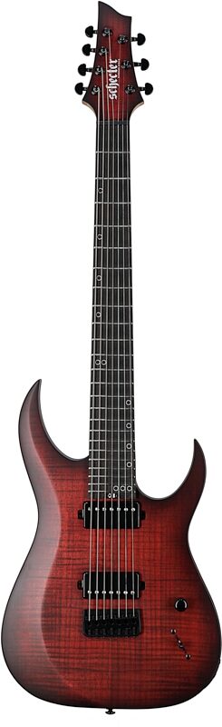 open zoom image for Schecter Sunset-7 Extreme Electric Guitar, 7-String, Scarlet Burst, Full Straight Front