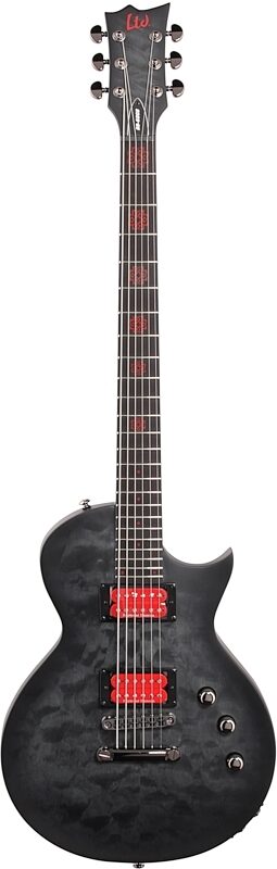 open zoom image for ESP LTD Ben Burnley BB600 Baritone Electric Guitar (with Case), Satin Black Sunburst, Full Straight Front