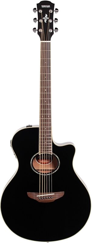 open zoom image for Yamaha APX-600 Acoustic-Electric Guitar, Black, Full Straight Front
