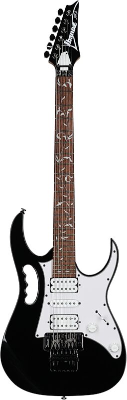 open zoom image for Ibanez Steve Vai JEM Junior Electric Guitar, Black, Full Straight Front