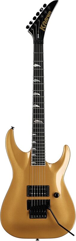 open zoom image for Kramer SM-1H Floyd Rose Electric Guitar, Buzzsaw Gold, Full Straight Front